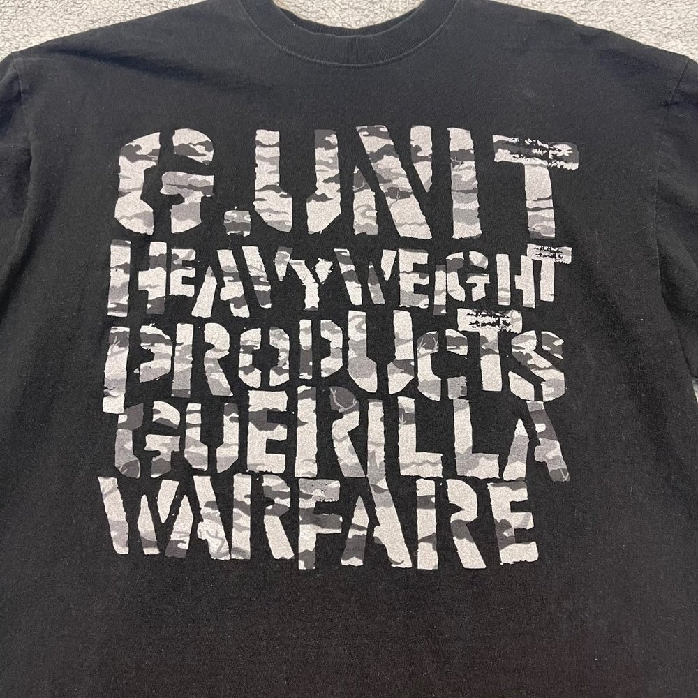 Vintage G-Unit Heavyweight Products Guerilla Warfare Men’s X-Large‎ Black Shirt - Picture 2 of 11